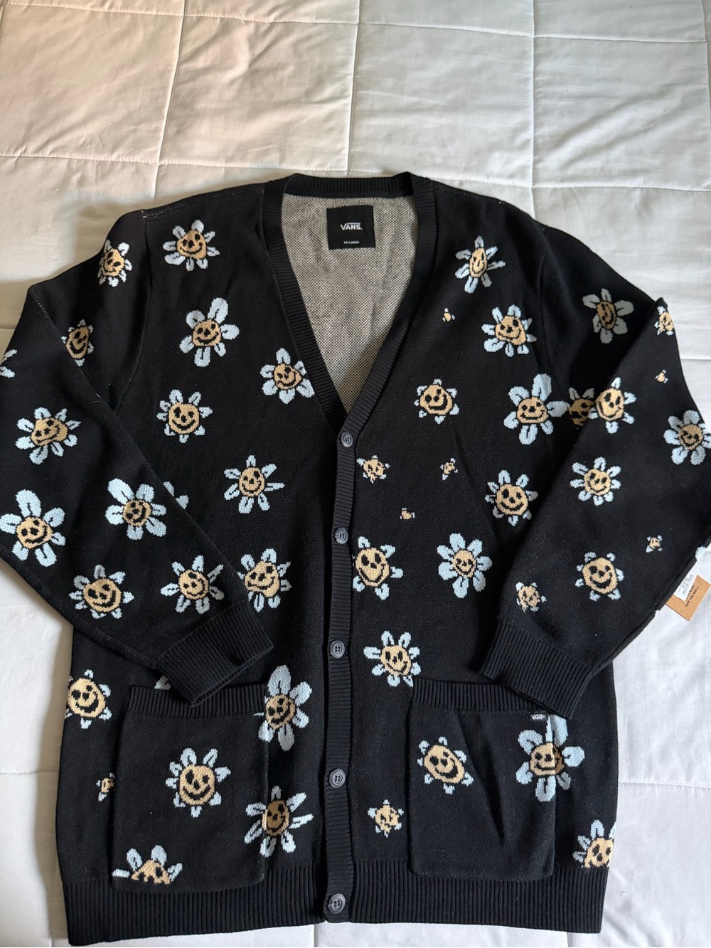 Vans Men’s Hilltop Black Cardigan Sweater - 2XL